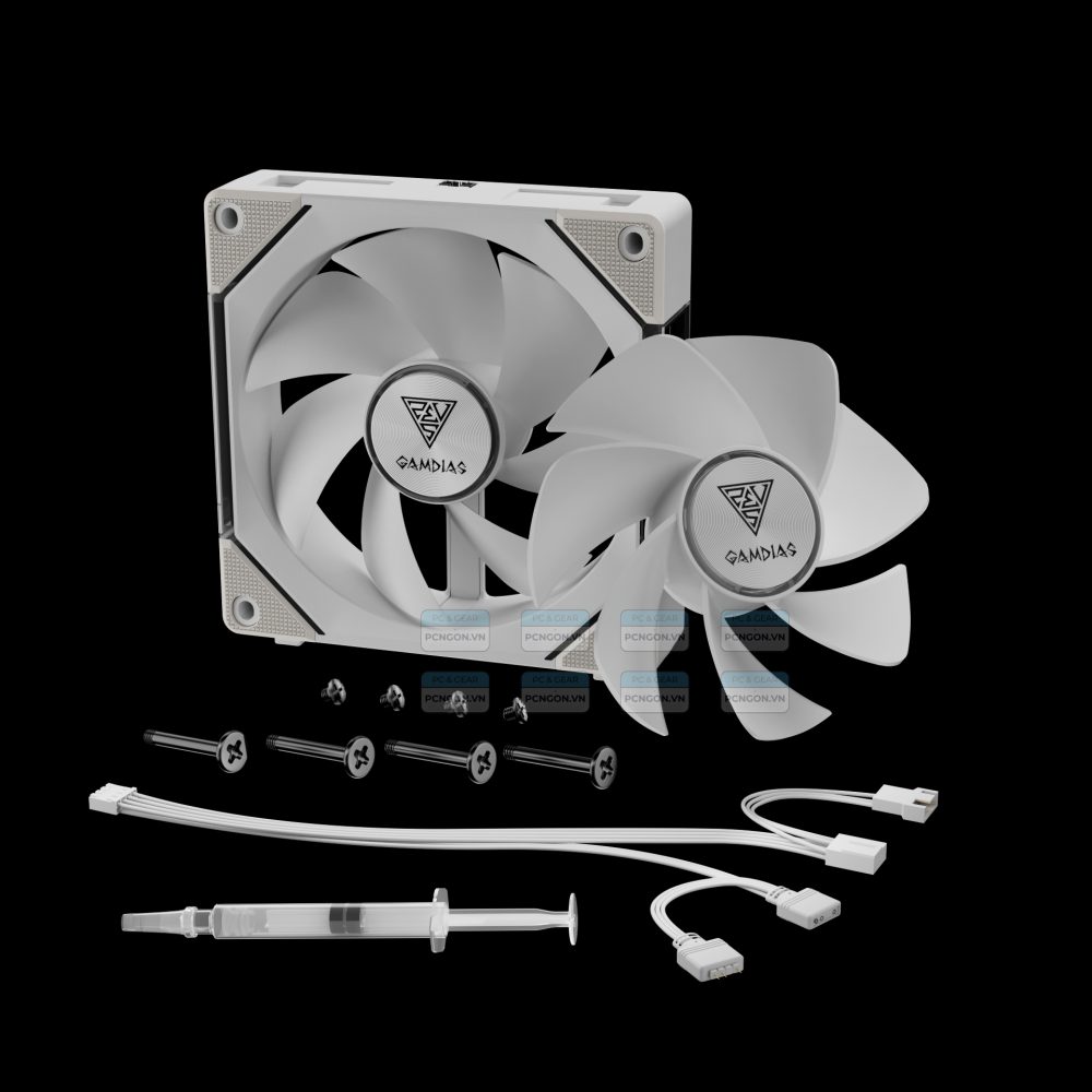 Quạt Tản Nhiệt Gamdias Aeolus P2-1201 White 9