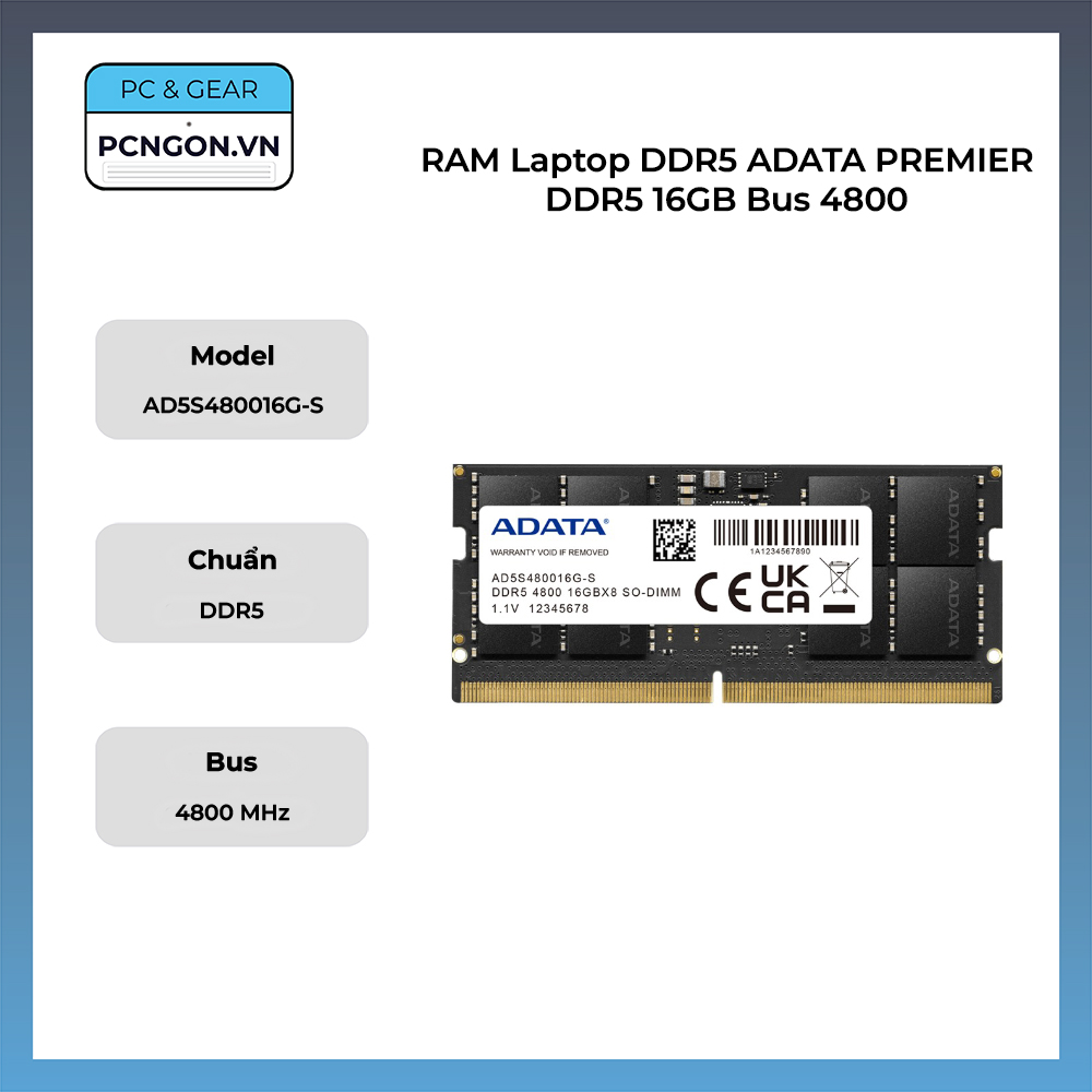 Ram Laptop Ddr5 Adata Premier Ddr5 16gb Bus 4800