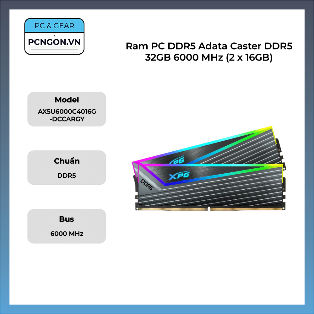 Ram Pc Ddr5 Adata Caster Ddr5 32gb 6000 Mhz (2 X 16gb)