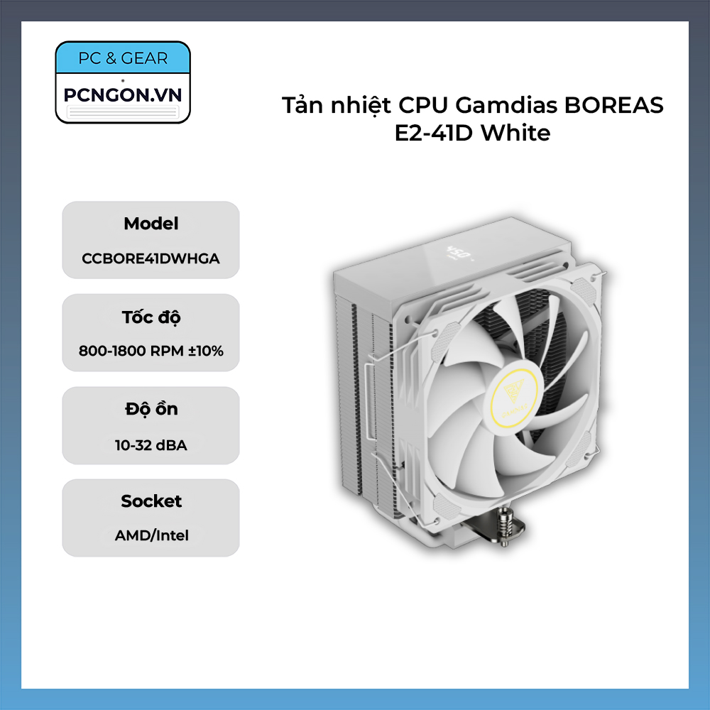 Tản Nhiệt Cpu Gamdias Boreas E2-41d White