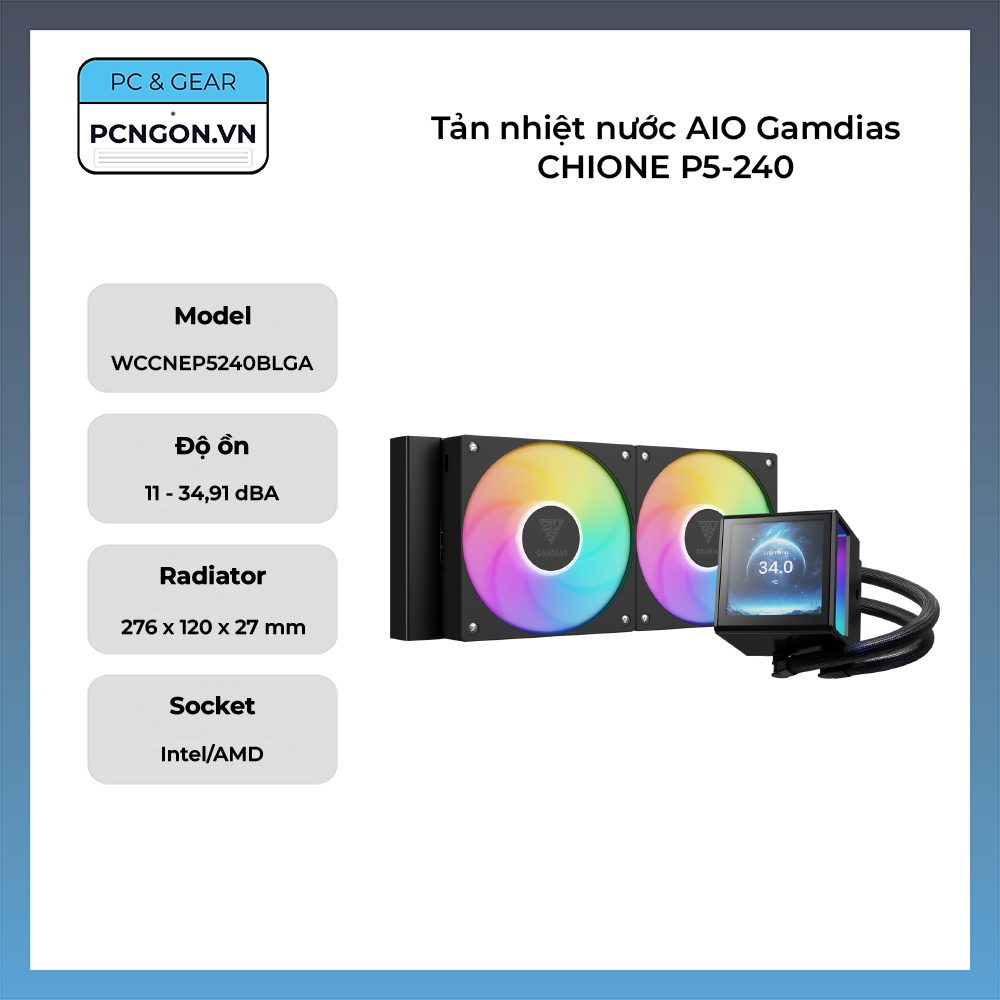 Tản Nhiệt Nước Aio Gamdias Chione P5-240