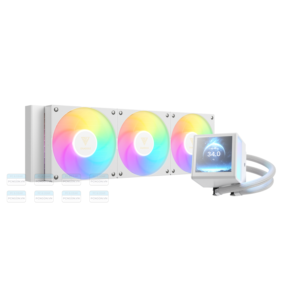 Tản Nhiệt Nước Aio Gamdias Chione P5-360 White 1