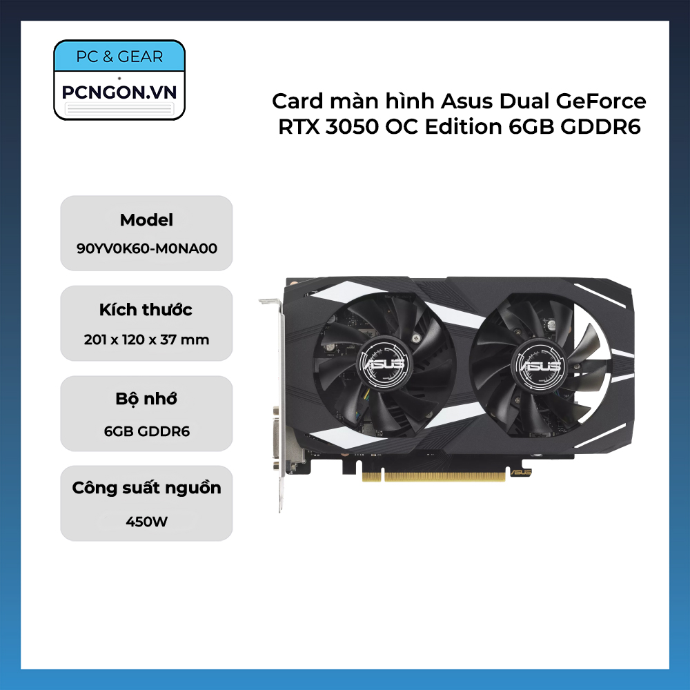 Card Màn Hình Asus Dual Geforce Rtx 3050 Oc Edition 6gb Gddr6