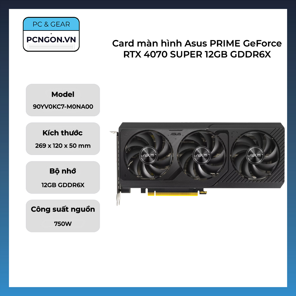 Card Màn Hình Asus Prime Geforce Rtx 4070 Super 12gb Gddr6x
