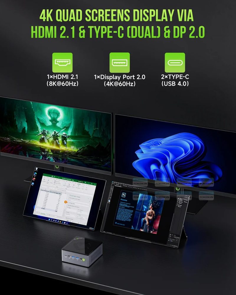 Máy Tính Mini Pc Gmktec M7 Amd Ryzen 7 Pro 6850h 7