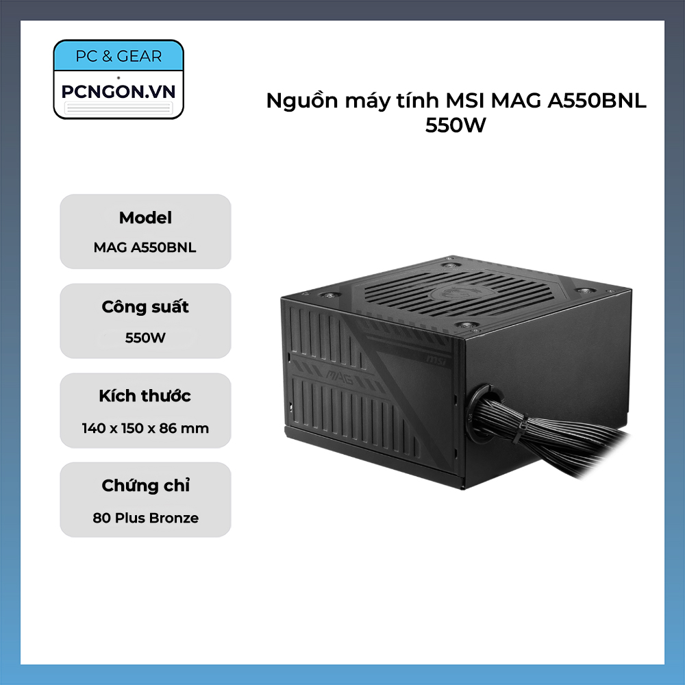 Nguồn Máy Tính Msi Mag A550bnl 550w