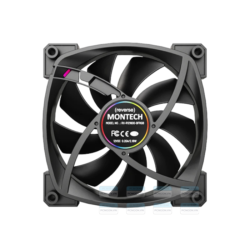 Quạt Tản Nhiệt Montech Rx 120 Pwm Black 5
