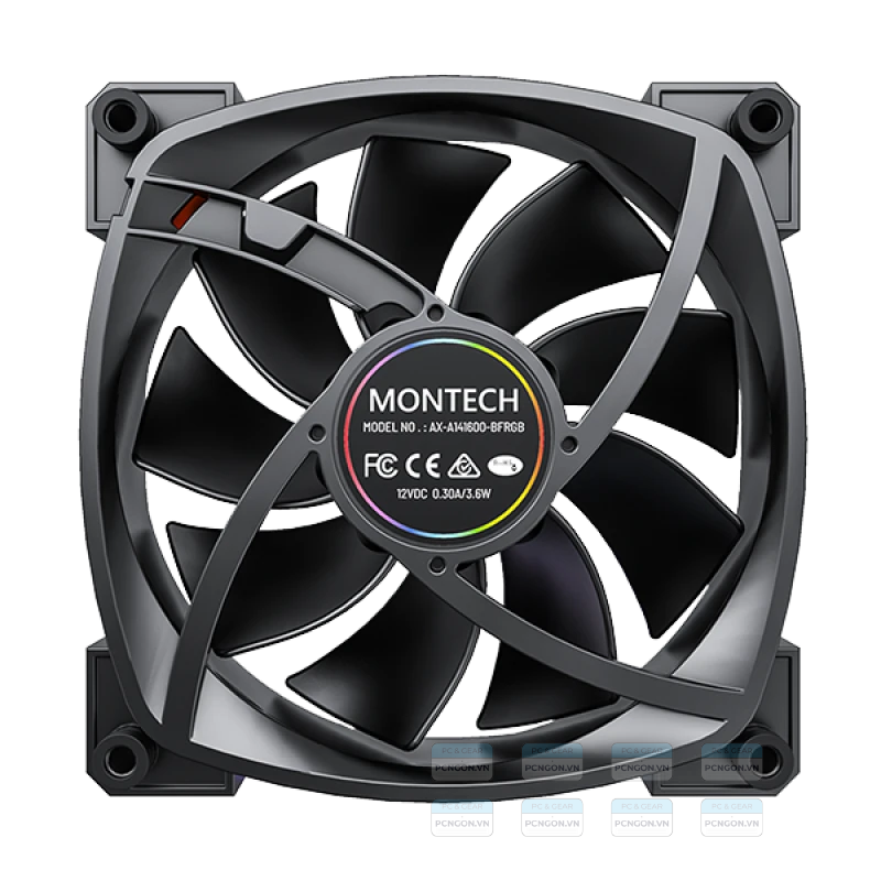 Quạt Tản Nhiệt Montech Rx 140 Pwm Black 3