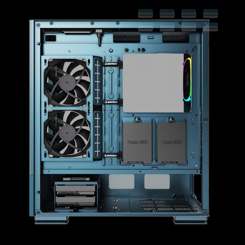 Vỏ Case Máy Tính Montech Sky Two (morocco Blue Black White) 6