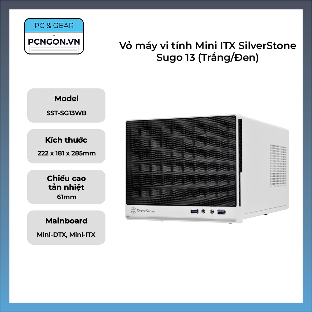 Vỏ Máy Vi Tính Mini Itx Silverstone Sugo 13 (trắng Đen)