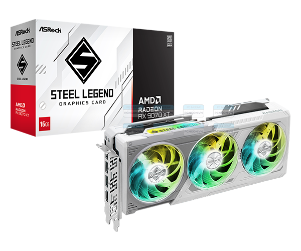 Card Màn Hình Asrock Amd Radeon Rx 9070 Xt Steel Legend 16gb 1