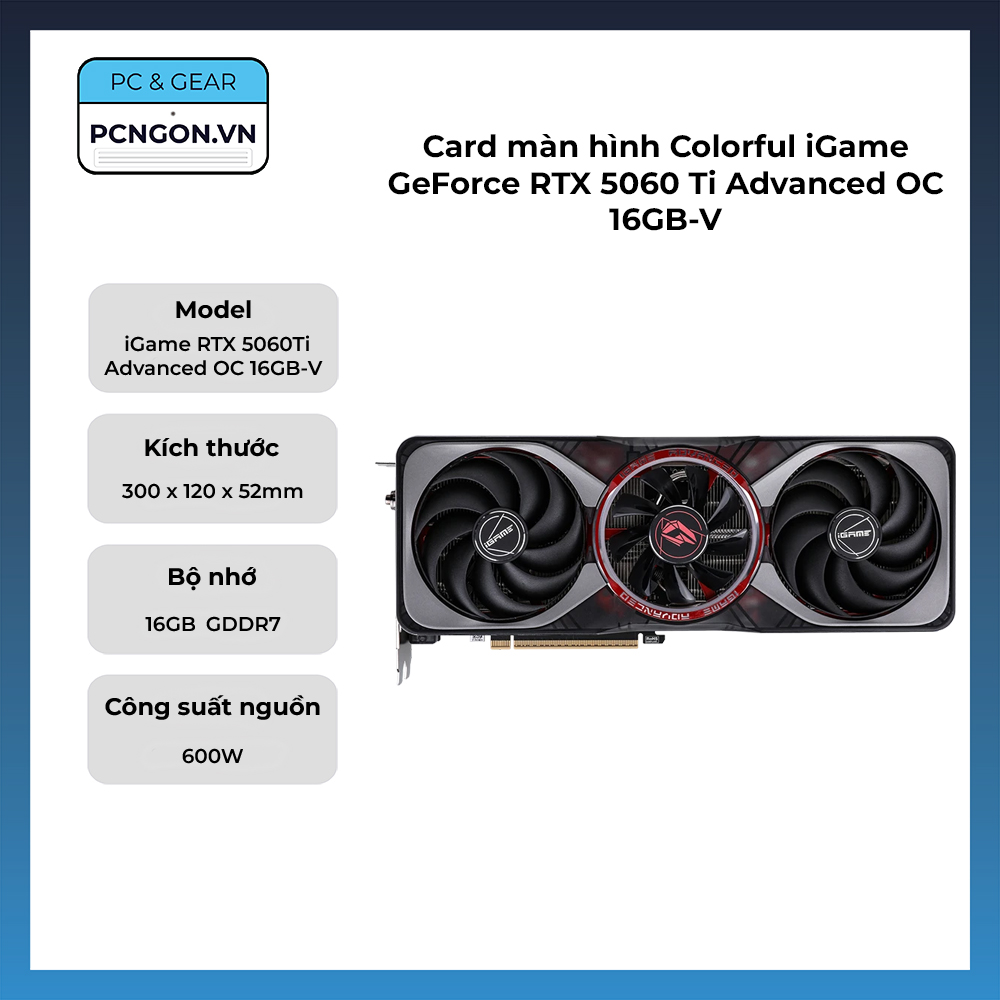 Card Màn Hình Colorful Igame Geforce Rtx 5060 Ti Advanced Oc 16gb-v