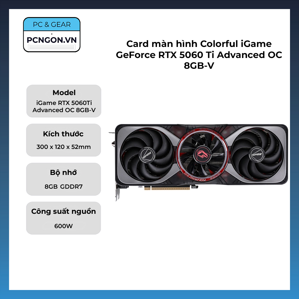 Card Màn Hình Colorful Igame Geforce Rtx 5060 Ti Advanced Oc 8gb-v