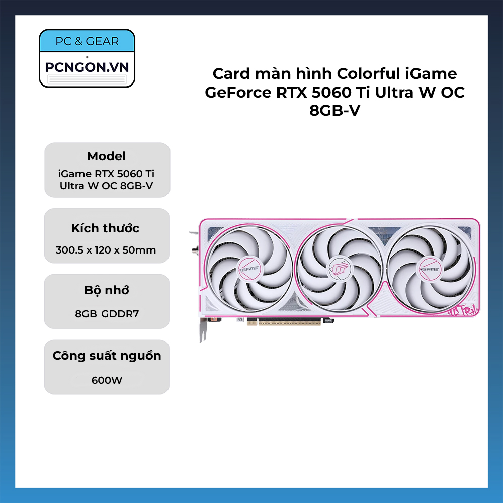 Card Màn Hình Colorful Igame Geforce Rtx 5060 Ti Ultra W Oc 8gb-v