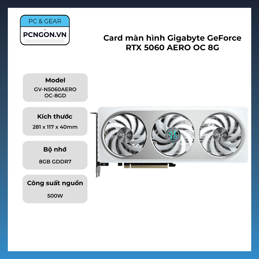 Card Màn Hình Gigabyte Geforce Rtx 5060 Aero Oc 8g