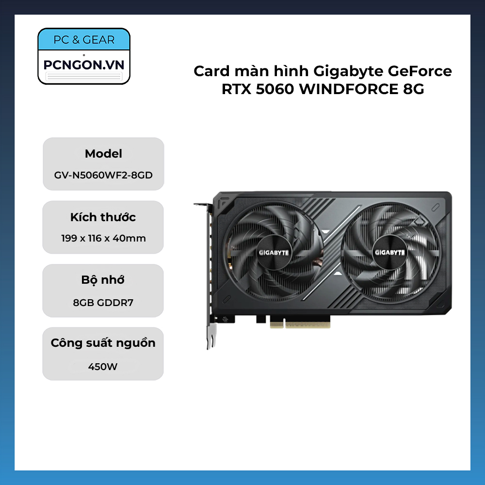 Card Màn Hình Gigabyte Geforce Rtx 5060 Windforce 8g
