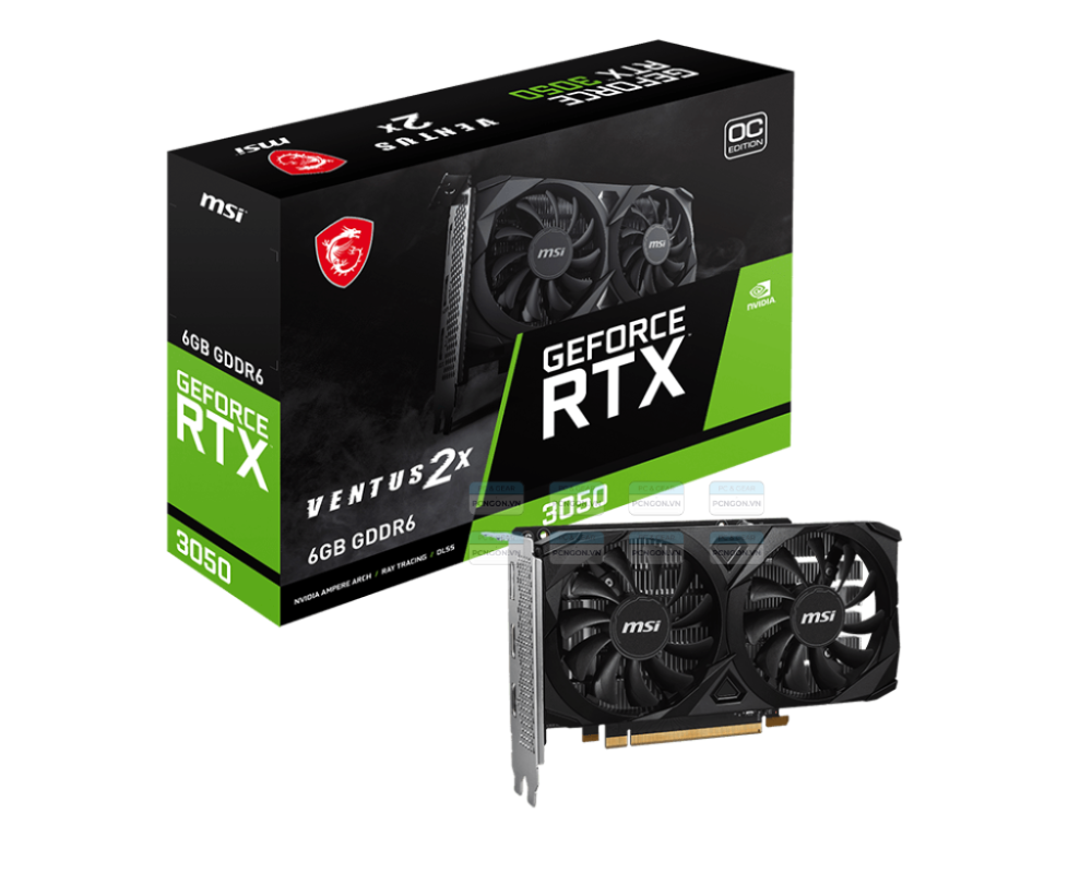Card Màn Hình Msi Rtx 3050 Ventus 2x E 6g Oc 1