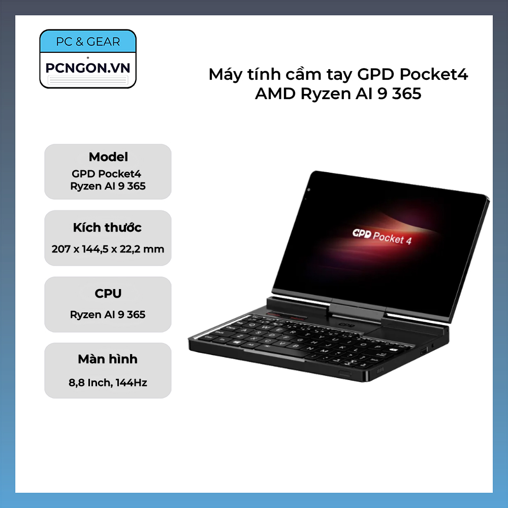 Máy Tính Cầm Tay Gpd Pocket 4 Amd Ryzen Ai 9 365