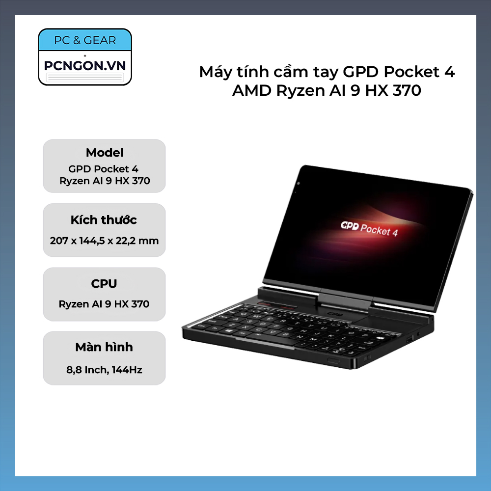 Máy Tính Cầm Tay Gpd Pocket 4 Amd Ryzen Ai 9 Hx 370