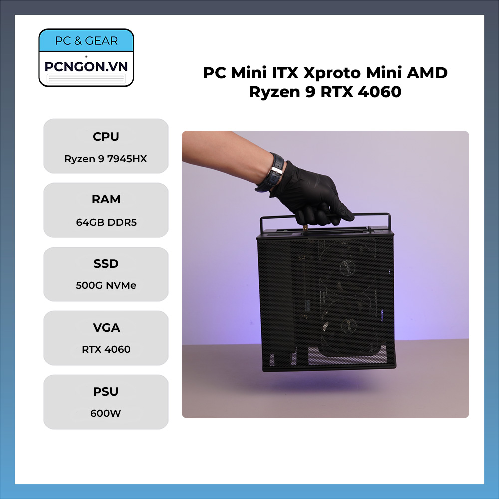 Pc Mini Itx Xproto Mini Amd Ryzen 9 Rtx 4060