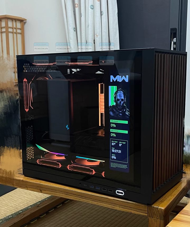 Vỏ Case Máy Tính Shiny Snake G600 Đen 4