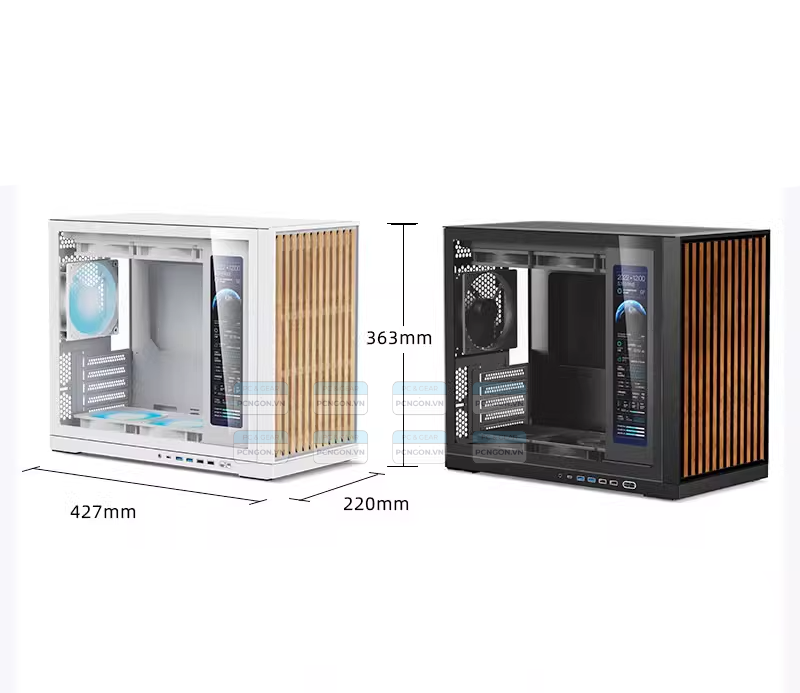 Vỏ Case Máy Tính Shiny Snake G600 Đen 5