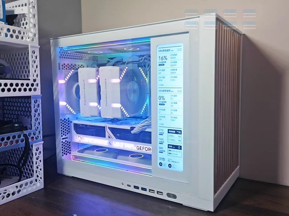 Vỏ Case Máy Tính Shiny Snake G600 Trắng 5