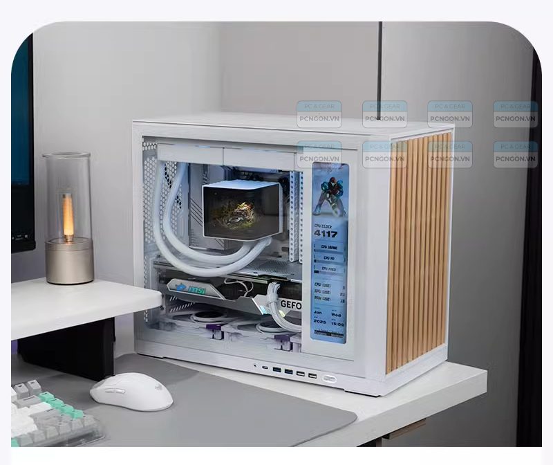 Vỏ Case Máy Tính Shiny Snake G600 Trắng 6