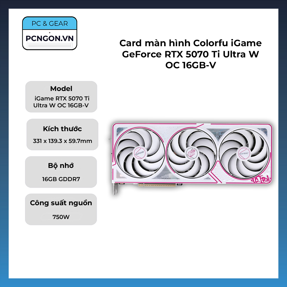 Card Màn Hình Colorfu Igame Geforce Rtx 5070 Ti Ultra W Oc 16gb-v