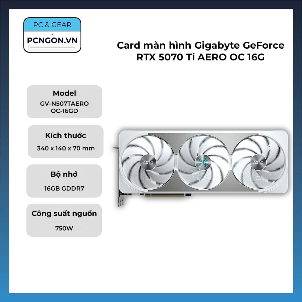 Gigabyte GeForce RTX 5070 Ti AERO OC 16G
