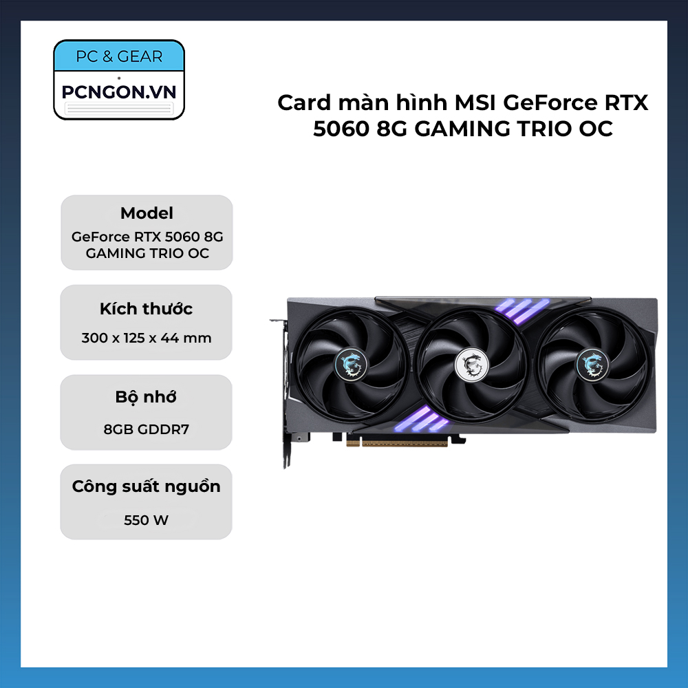 Card Màn Hình Msi Geforce Rtx 5060 8g Gaming Trio Oc