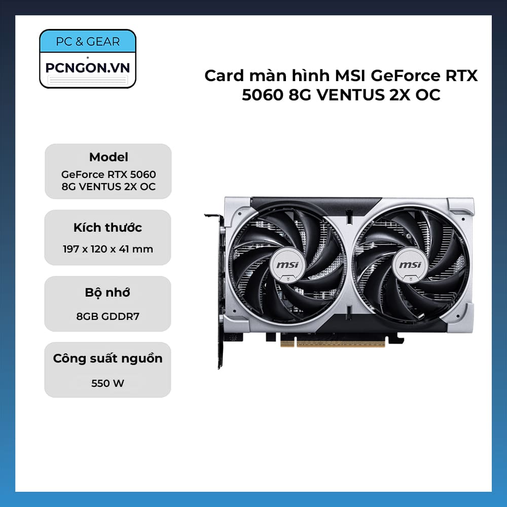 MSI GeForce RTX 5060 8G VENTUS 2X OC