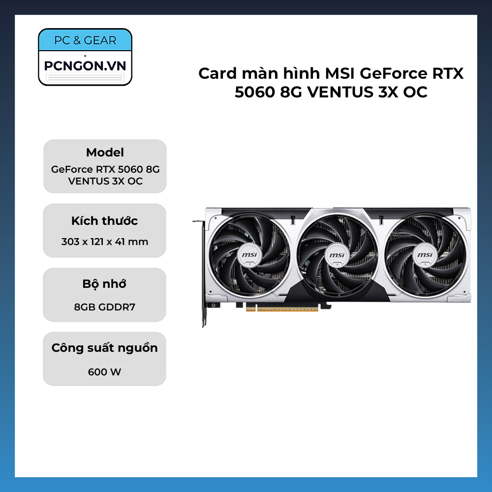 Card Màn Hình Msi Geforce Rtx 5060 8g Ventus 3x Oc