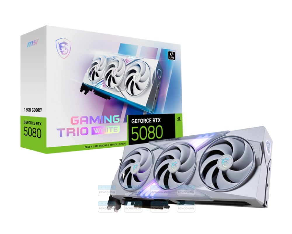 Card Màn Hình Msi Geforce Rtx 5080 16g Gaming Trio White 1