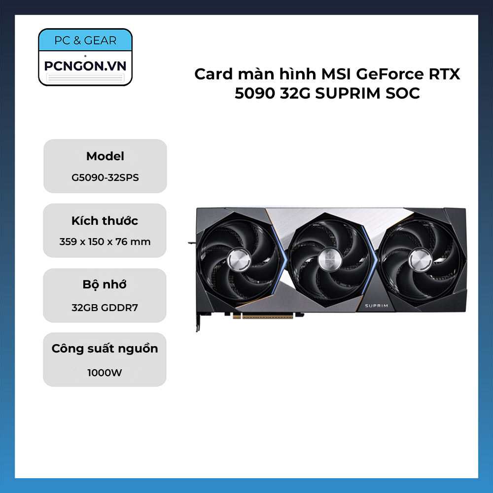 Card Màn Hình Msi Geforce Rtx 5090 32g Suprim Soc