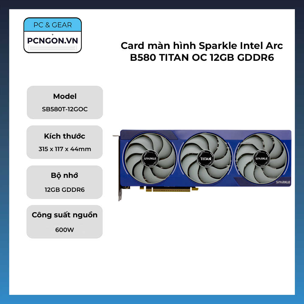 Card Màn Hình Sparkle Intel Arc B580 Titan Oc 12gb Gddr6