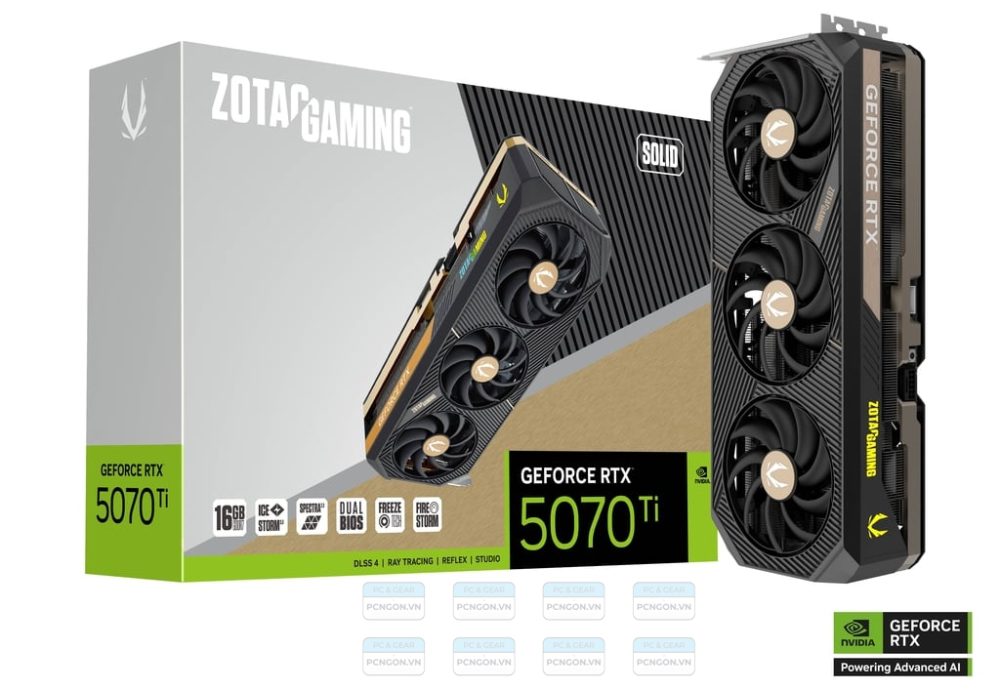 Card Màn Hình Zotac Gaming Geforce Rtx 5070 Ti Solid 2