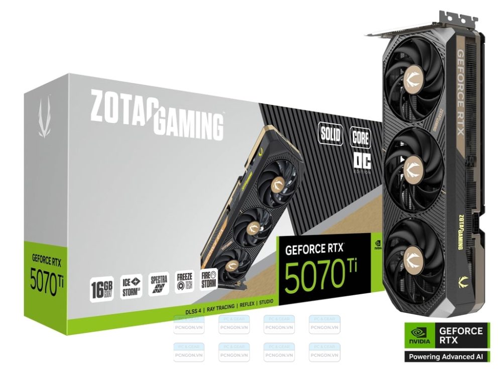Card Màn Hình Zotac Gaming Geforce Rtx 5070 Ti Solid Core Oc 1