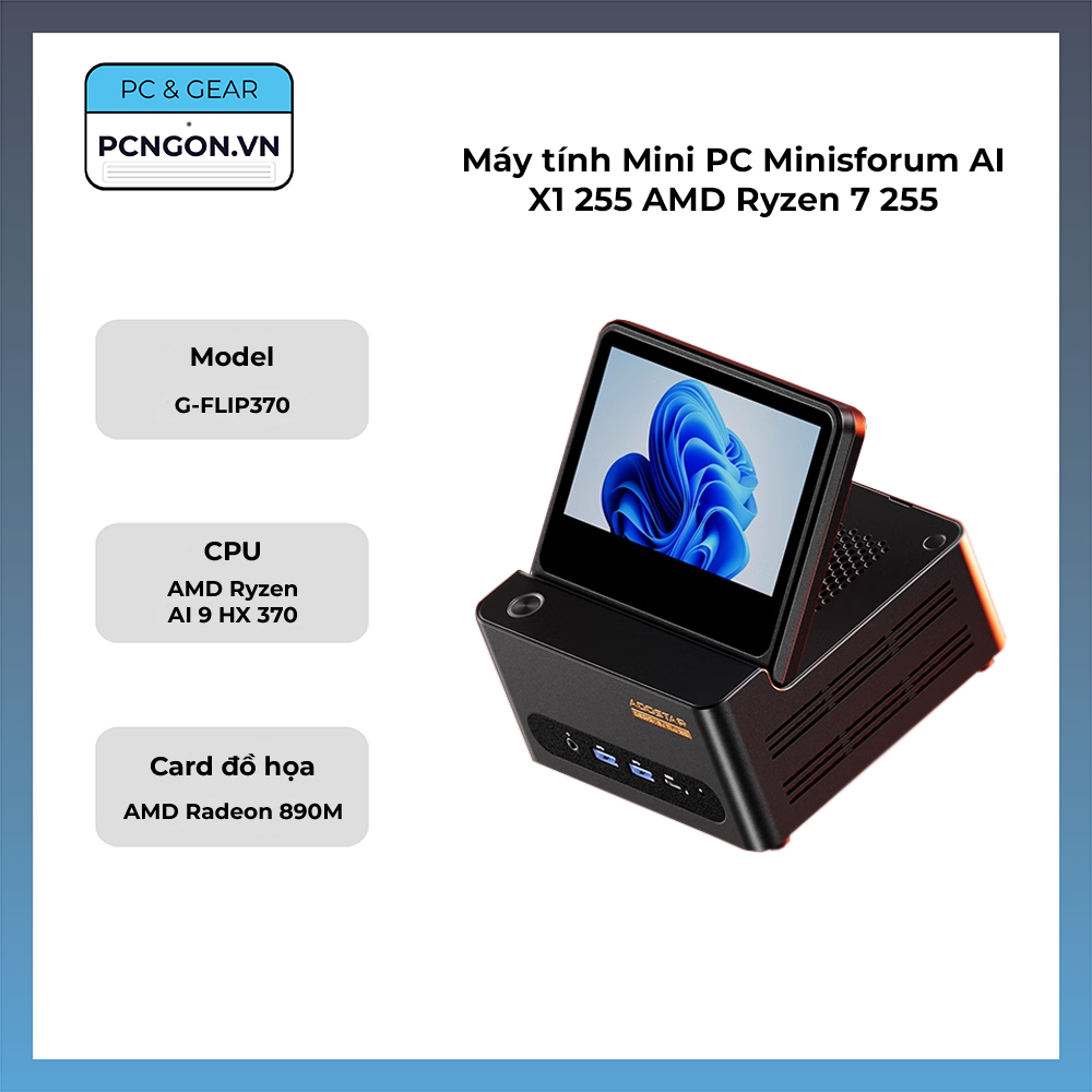 Máy Tính Mini Pc Aoostar G-flip Amd Ryzen Ai 9 Hx 370 (barebone)