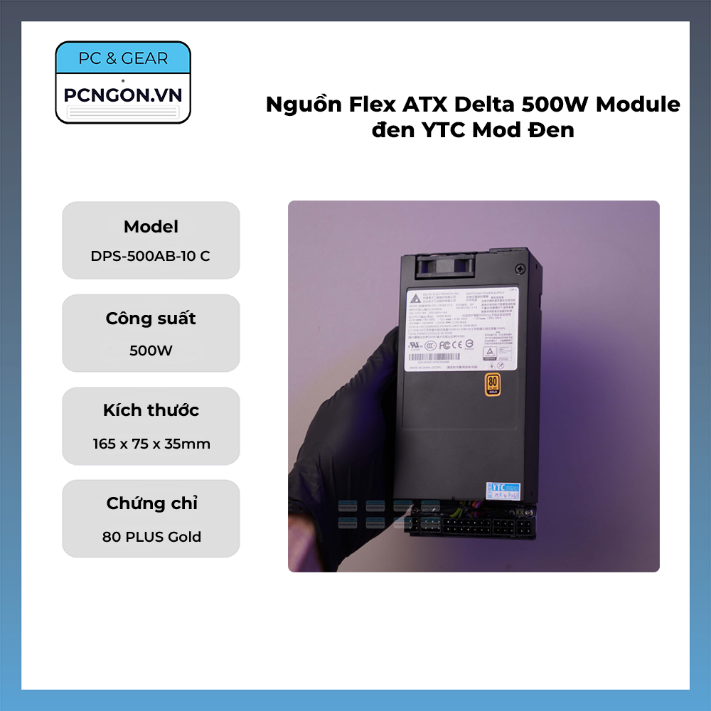 Nguồn Flex Atx Delta 500w Module đen Ytc Mod Đen