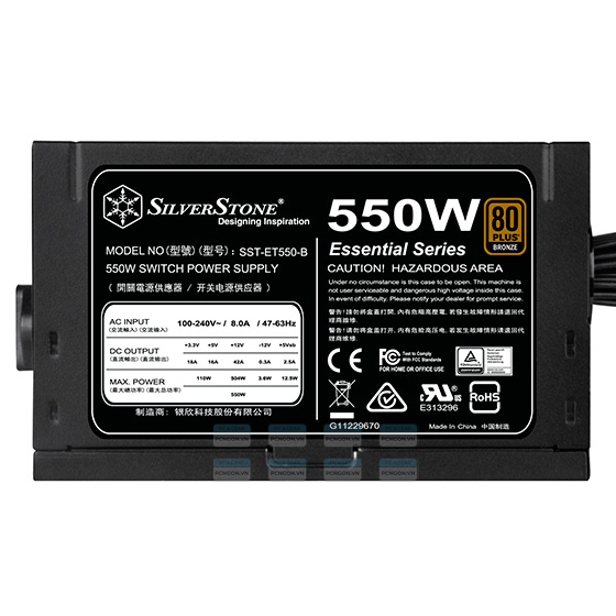 Nguồn Silverstone Strider 80 Plus Bronze 550w 7
