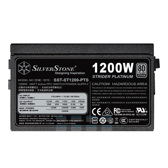 Nguồn Silverstone Strider 80 Plus Platinum 1200w 1