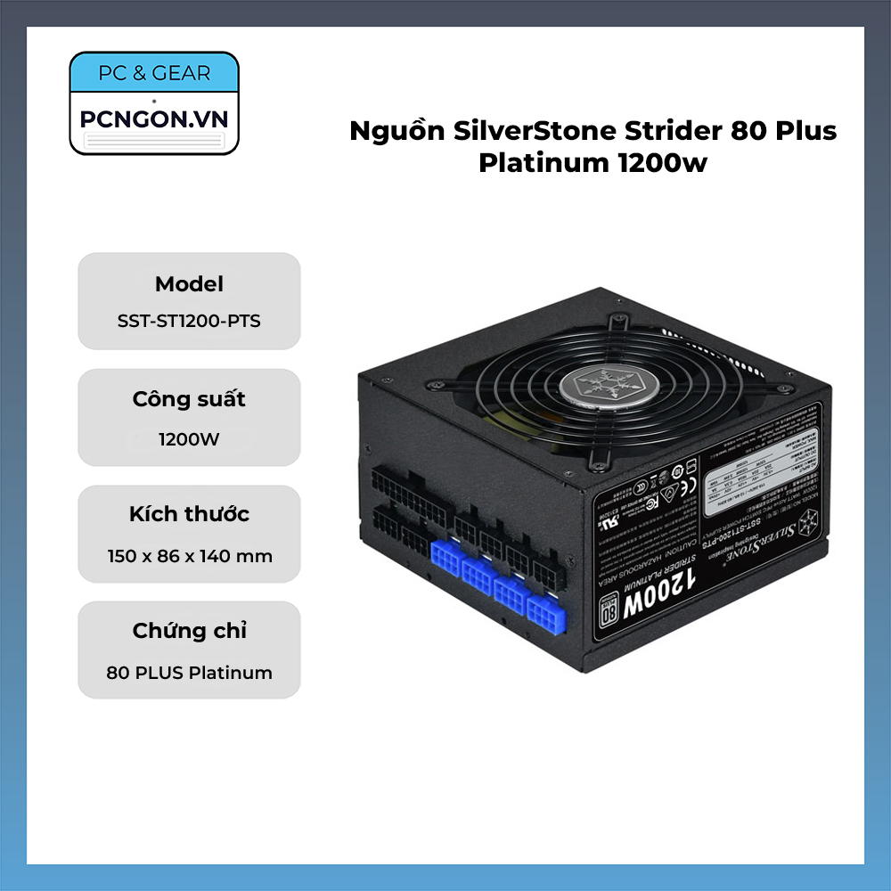 Nguồn Silverstone Strider 80 Plus Platinum 1200w
