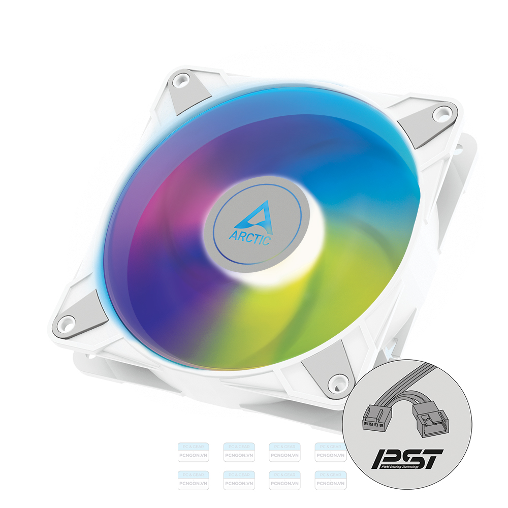 Quạt Tản Nhiệt Arctic P14 Pwm Pst Argb Fan White 5