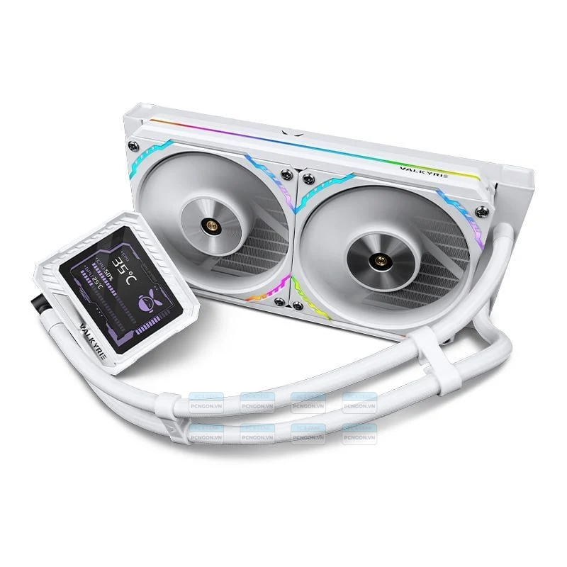 Tản Nhiệt Nước Aio Valkyrie Merlin V240 Trắng Tím 5