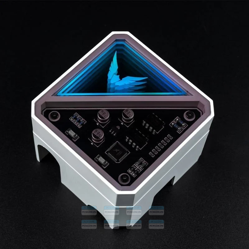 Tản Nhiệt Nước Aio Valkyrie Merlin V360 Trắng Tím 4