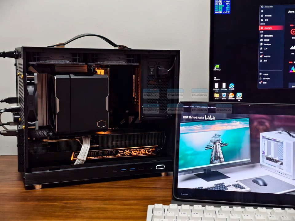 Vỏ Case Máy Tính Mini Itx Shiny Snake G350 Đen 8