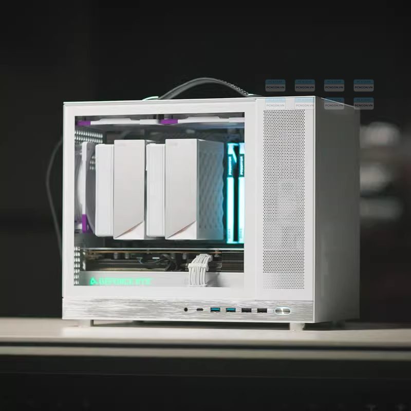 Vỏ Case Máy Tính Mini Itx Shiny Snake G350 Trắng 5