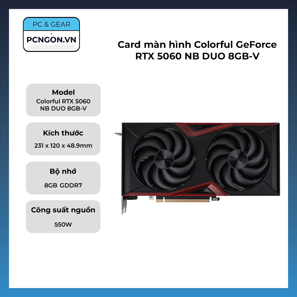 Card Màn Hình Colorful Geforce Rtx 5060 Nb Duo 8gb-v