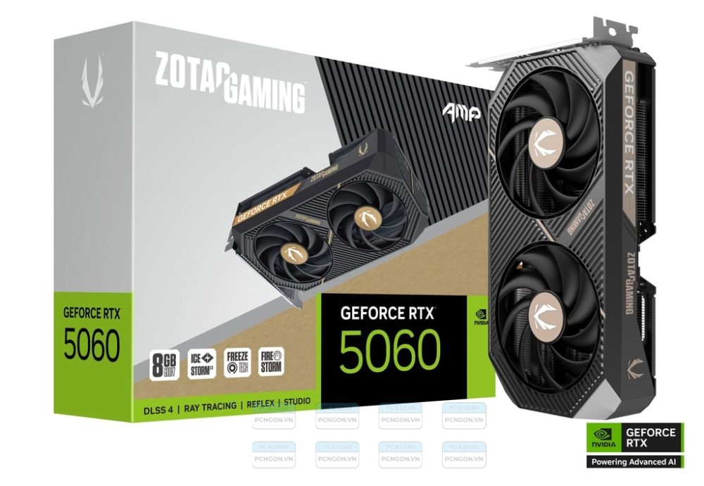 Card Màn Hình Zotac Gaming Geforce Rtx 5060 Amp 8gb Gddr7 6